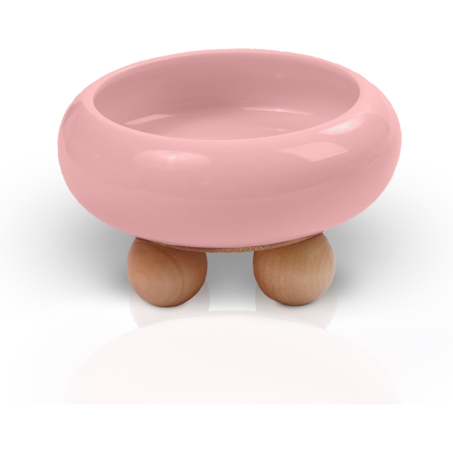 P.T. Supply Co. Elevated Bubble Shaped Stoneware Elevated Dog & Cat Bowl, Pink