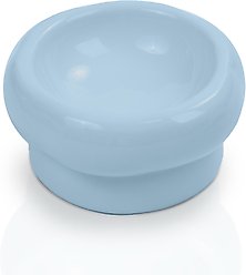 P.T. Supply Co. Abstract Bubble Shaped Stoneware Elevated Dog & Cat Bowl, Blue