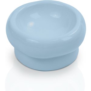 P.T. Supply Co. Abstract Bubble Shaped Stoneware Elevated Dog & Cat Bowl, Blue