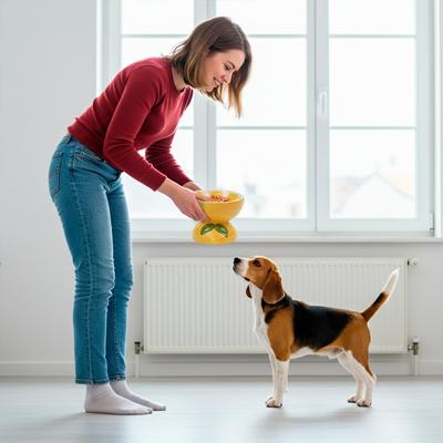 Show full view: P.T. Supply Co. Lemon Shaped Stoneware Elevated Dog & Cat Bowl, Yellow slide 7 of 9