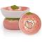 Show in main carousel: P.T. Supply Co. Strawberry Shaped Stoneware Elevated Dog & Cat Bowl, Pink slide 2 of 9
