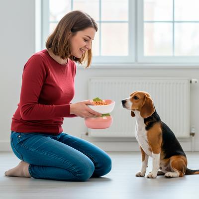Show full view: P.T. Supply Co. Strawberry Shaped Stoneware Elevated Dog & Cat Bowl, Pink slide 5 of 9