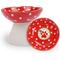 Show in main carousel: P.T. Supply Co. Mushroom Shaped Stoneware Elevated Dog & Cat Bowl, Red slide 2 of 9