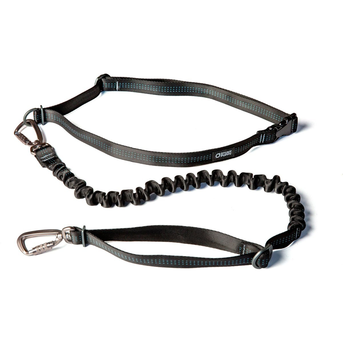Stunt Puppy Stunt Runner Hands-Free Dog Leash, Black, Hands-Free Running Leash