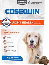 Nutramax Cosequin Joint Health with Multifunctional Support Soft Chews Supplement for Dogs, 90 count