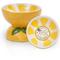 Show in main carousel: P.T. Supply Co. Lemon Shaped Stoneware Elevated Dog & Cat Bowl, Yellow slide 2 of 9