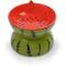 Show in main carousel: P.T. Supply Co. Watermelon Shaped Stoneware Elevated Dog & Cat Bowl, Red slide 1 of 9