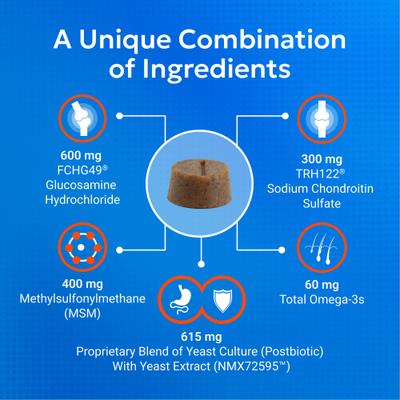Show full view: Nutramax Cosequin Joint Health with Multifunctional Support Soft Chews Supplement for Dogs, 90 count slide 7 of 13