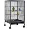 Show in main carousel: Savpee 30-in Wrought Iron Parrot Cage with Rolling Stand, Black slide 1 of 4