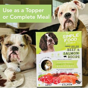 Simple Food Project Beef & Salmon Recipe Freeze-Dried Dog Food, 6-lb box