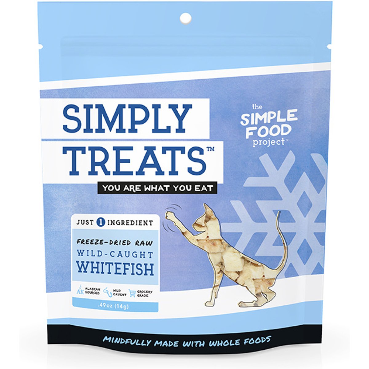 Simple Food Project Whitefish Freeze-Dried Cat Treats, .49-oz