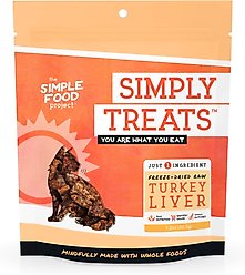 Simple Food Project Turkey Liver Freeze-Dried Cat Treats, 1.2-oz