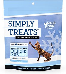 Simple Food Project Duck Hearts Freeze-Dried Cat Treats, 1.4-oz