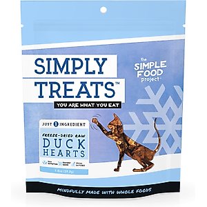 Simple Food Project Duck Hearts Freeze-Dried Cat Treats, 1.4-oz