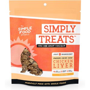 Simple Food Project Chicken Liver Freeze-Dried Cat Treats, 1.16-oz