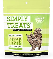 Simple Food Project Bison Liver Freeze-Dried Cat Treats, 1.06-oz