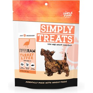 Simple Food Project Turkey Liver Freeze-Dried Dog Treats, 2.9-oz