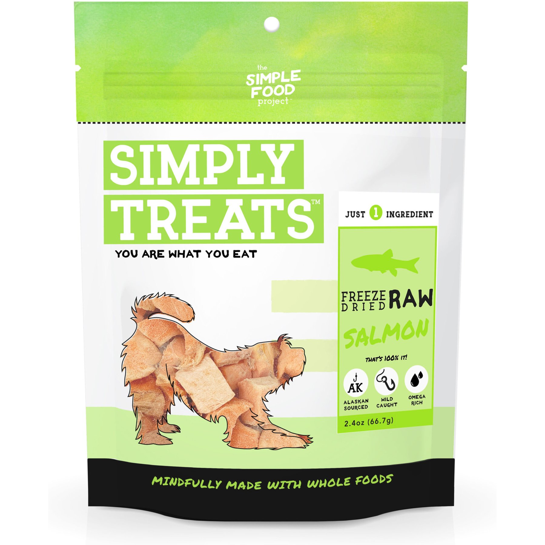Simple Food Project Salmon Freeze-Dried Dog Treats, 2.4-oz