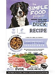 Simple Food Project Duck Recipe Freeze-Dried Dog Food, 1.5-lb box