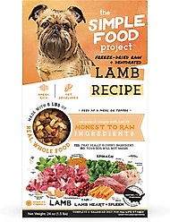 Simple Food Project Lamb Recipe Freeze-Dried Dog Food, 1.5-lb box