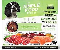 Simple Food Project Beef & Salmon Recipe Freeze-Dried Dog Food, 6-lb box