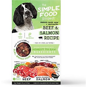 Simple Food Project Beef & Salmon Recipe Freeze-Dried Dog Food, 1.5-lb box