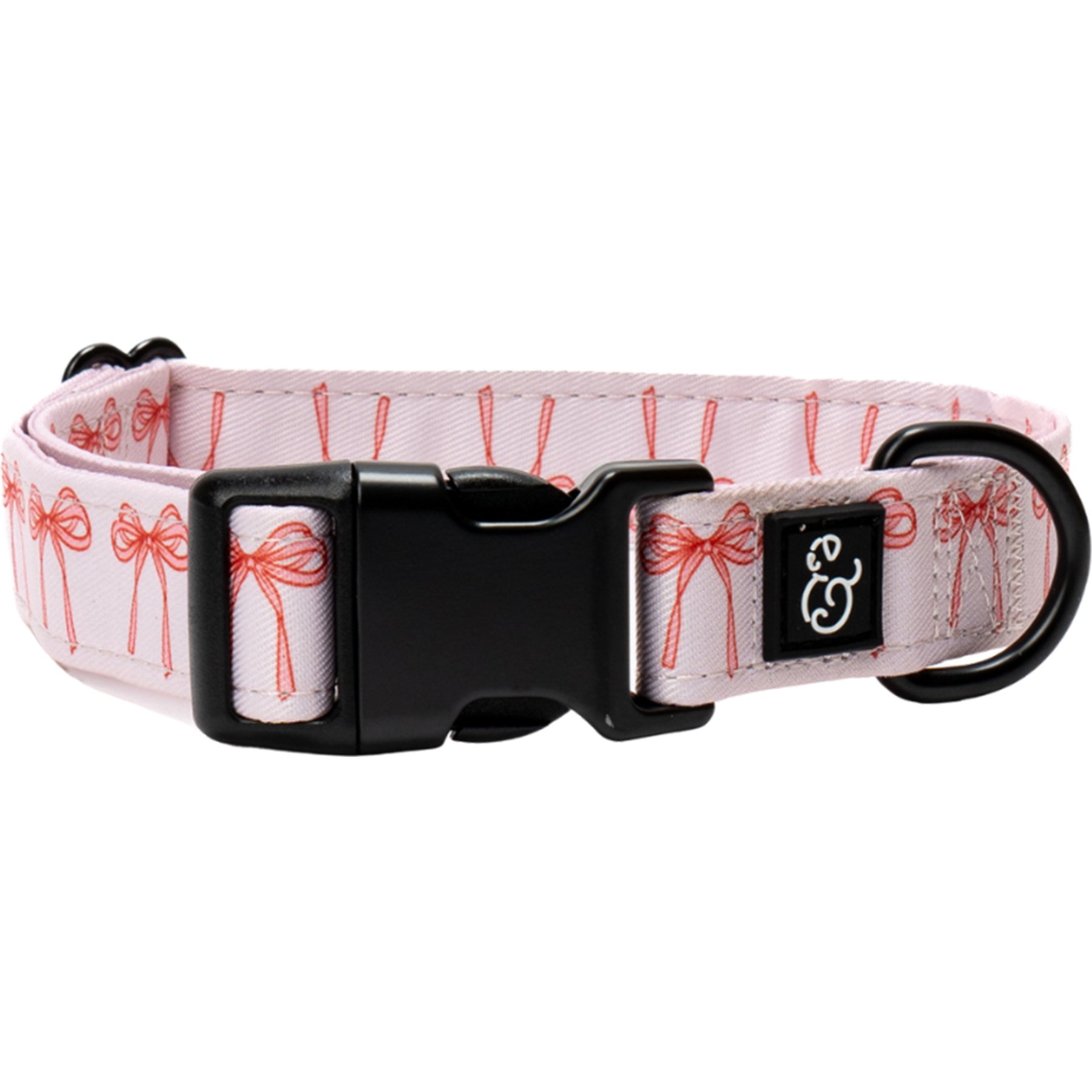 Lucy & Co. Take a Bow Polyester Dog Collar, Medium: 13 to 20-in neck, 1-in wide