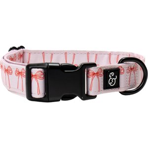 Lucy & Co. Take a Bow Polyester Dog Collar, Small: 8 to 14-in neck, 1/2-in wide