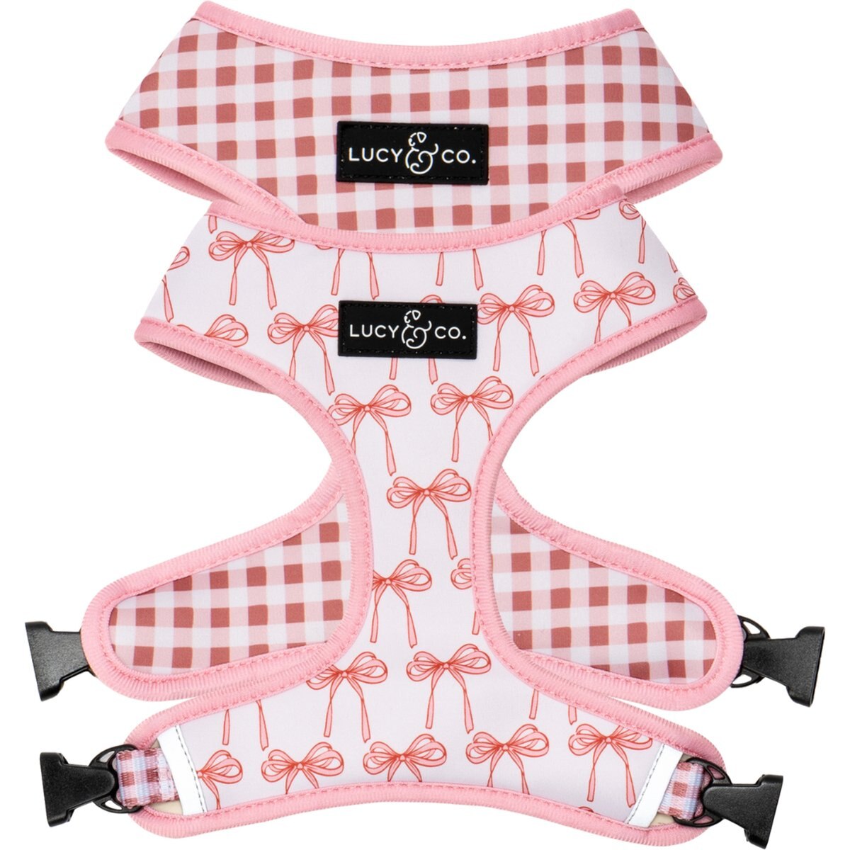 Lucy & Co. Take a Bow Reversible Dog Harness, Small: 14 to 18-in chest