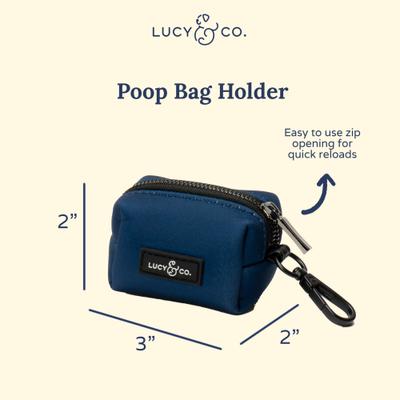 Show full view: Lucy & Co. Navy Leash Attachment Dog Poop Bag Dispenser slide 4 of 5