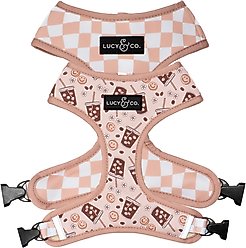 Lucy & Co. Iced Coffee SZN Reversible Dog Harness, X-Small: 12 to 15-in chest