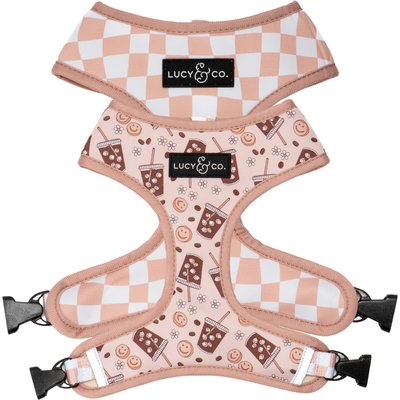 Lucy & Co. Lucy & Co. Iced Coffee SZN Reversible Dog Harness, X-Small: 12 to 15-in chest