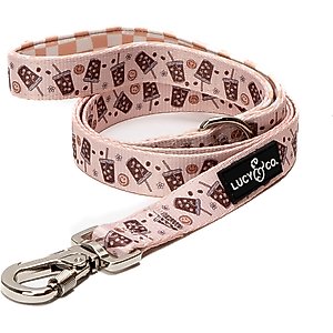 Lucy & Co. Iced Coffee SZN Polyester Dog Leash, Small: 5-ft long, 0.6-in wide
