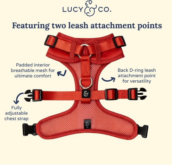 Lucy & Co. Cherry Red No Pull Dog Harness