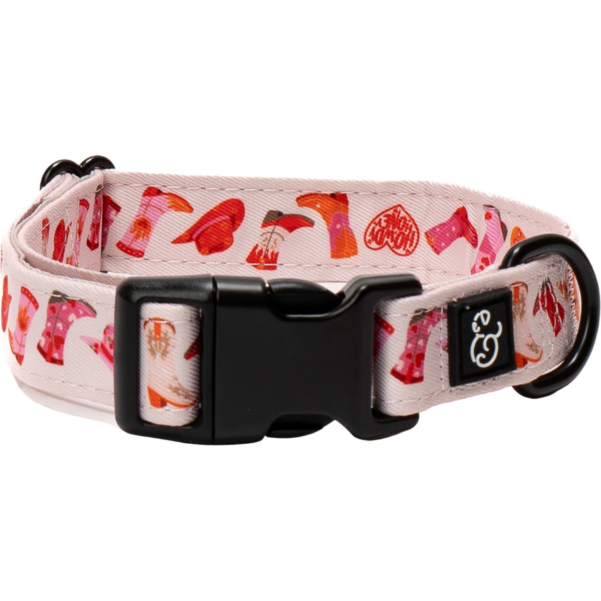Lucy & Co. Howdy, Honey Polyester Dog Collar, Small: 8 to 14-in neck, 1/2-in wide