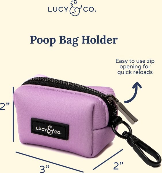 Lucy & Co. Navy Leash Attachment Dog Poop Bag Dispenser