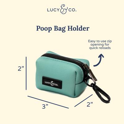 Show full view: Lucy & Co. Spring Green Leash Attachment Dog Poop Bag Dispenser slide 2 of 3