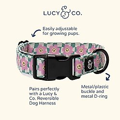 Lucy & Co. Just Chill Polyester Dog Collar, Large: 16 to 26-in neck, 1.5-in wide slide 2 of 4