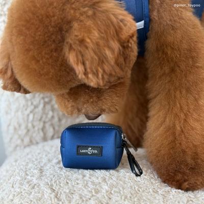 Show full view: Lucy & Co. Navy Leash Attachment Dog Poop Bag Dispenser slide 3 of 5