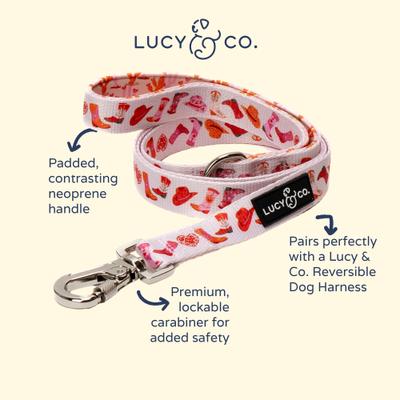 Show full view: Lucy & Co. Howdy, Honey Polyester Dog Leash, Large: 5-ft long, 1-in wide slide 3 of 5
