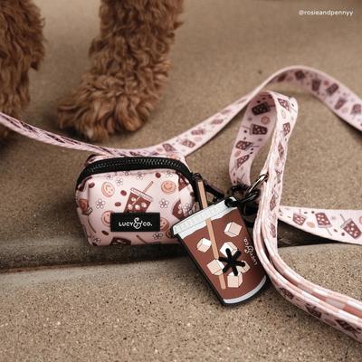 Show full view: Lucy & Co. Iced Coffee SZN Leash Attachment Dog Poop Bag Dispenser slide 4 of 6