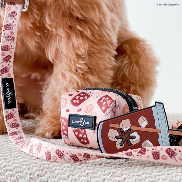 Lucy & Co. Iced Coffee SZN Leash Attachment Dog Poop Bag Dispenser