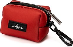 Lucy & Co. Cherry Red Leash Attachment Dog Poop Bag Dispenser
