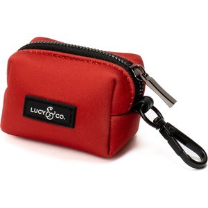 Lucy & Co. Cherry Red Leash Attachment Dog Poop Bag Dispenser