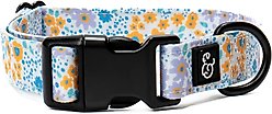 Lucy & Co. Among the Wildflowers Polyester Dog Collar, Medium: 13 to 20-in neck, 1-in wide