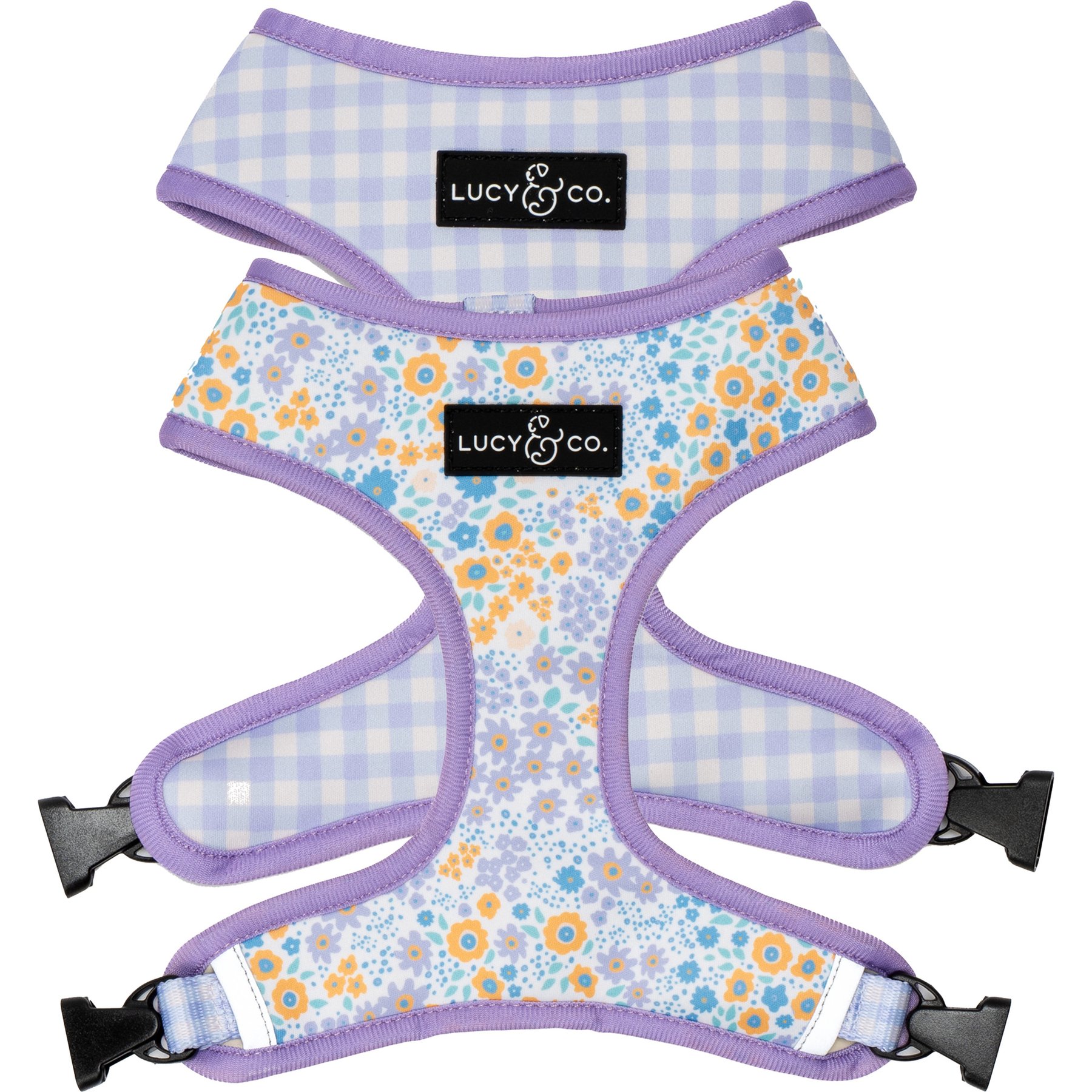 Lucy & Co. Among the Wildflowers Reversible Dog Harness, Small: 14 to 18-in chest