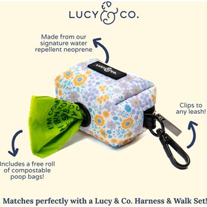 Lucy & Co. Among the Wildflowers Leash Attachment Dog Poop Bag Dispenser
