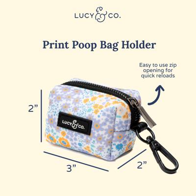 Show full view: Lucy & Co. Among the Wildflowers Leash Attachment Dog Poop Bag Dispenser slide 2 of 4