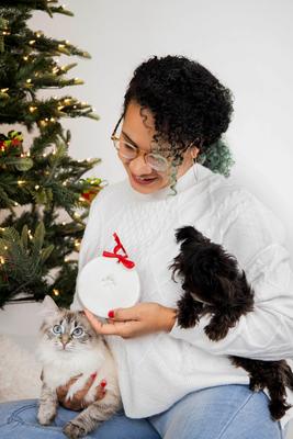 Show full view: Pearhead Christmas Pawprints 2-Pack Christmas Ornament slide 8 of 9