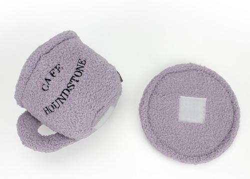 Show full view: ADC Houndstone & Co. Two Piece Cappuccino Interactive Squeaky Plush Dog Toy slide 4 of 4